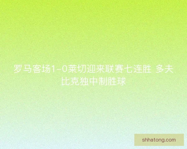 罗马客场1-0莱切迎来联赛七连胜 多夫比克独中制胜球