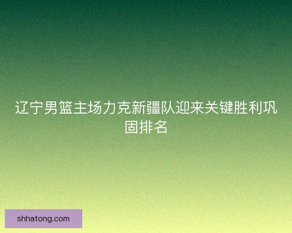 辽宁男篮主场力克新疆队迎来关键胜利巩固排名